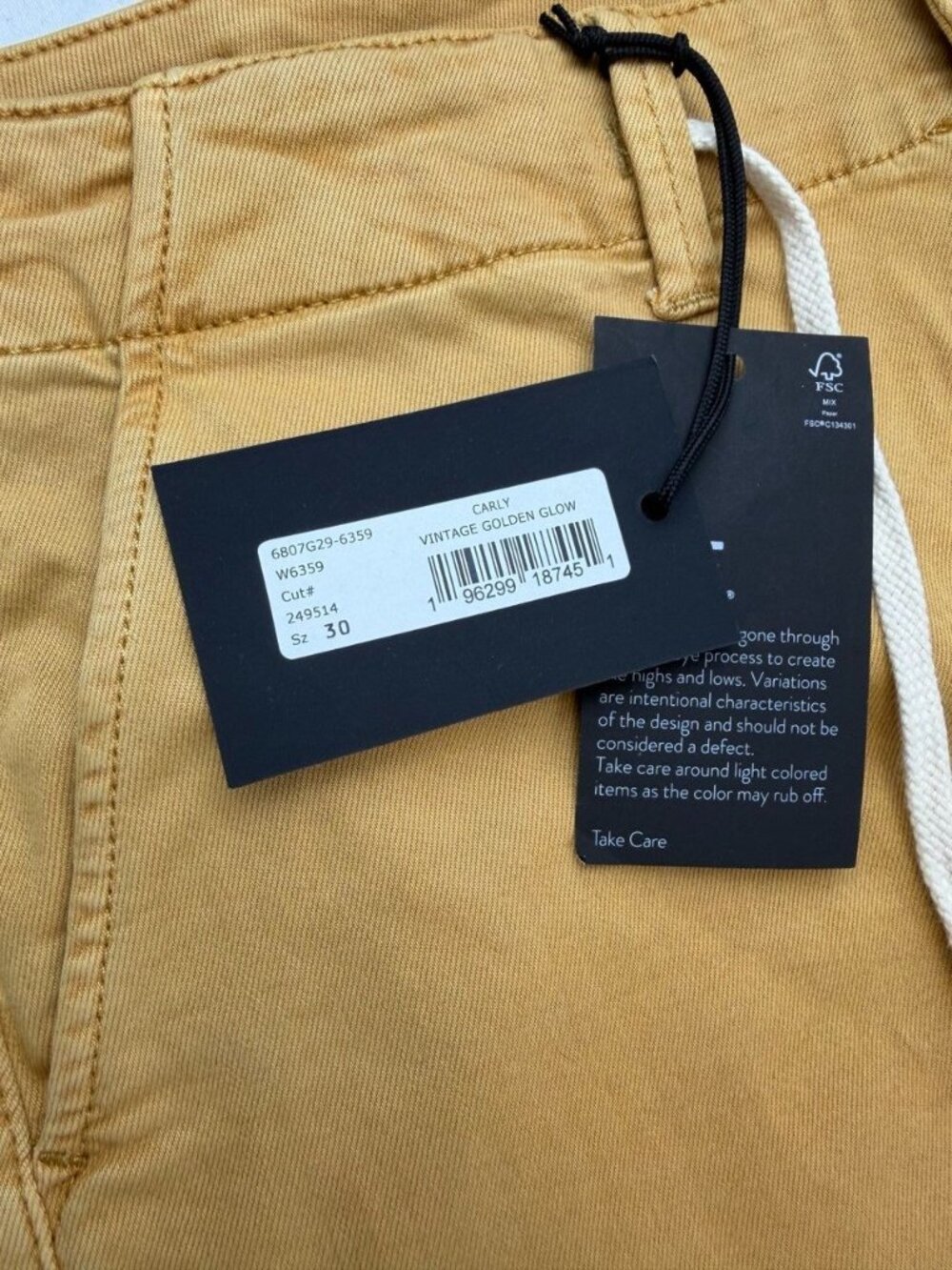 NWT Paige Women’s Pants Size 30 Carly Vintage Golden Glow Wide Leg $225 MSRP - Picture 8 of 13